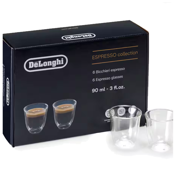 6 Tasses double paroi Delonghi 90ml
