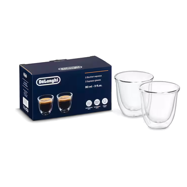 2 Tasses double paroi Delonghi 90ml