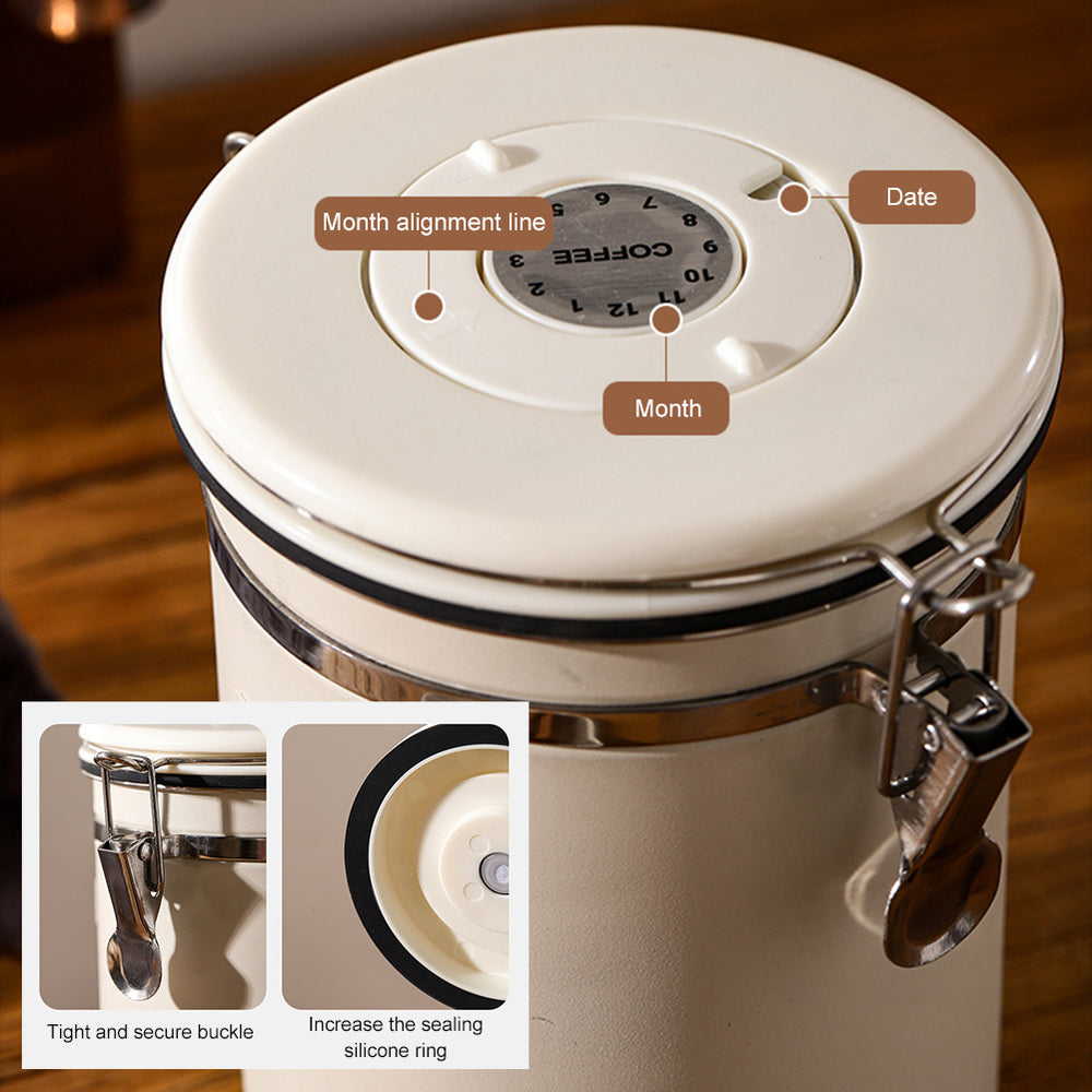 Récipient de Stockage Herétique, Boîte à café Scellée Sous Vide en Acier Inoxydable Type de Récipient de Stockage Herétique, Boîte à café Scellée Sous Vide en Acier Inoxydable Type de