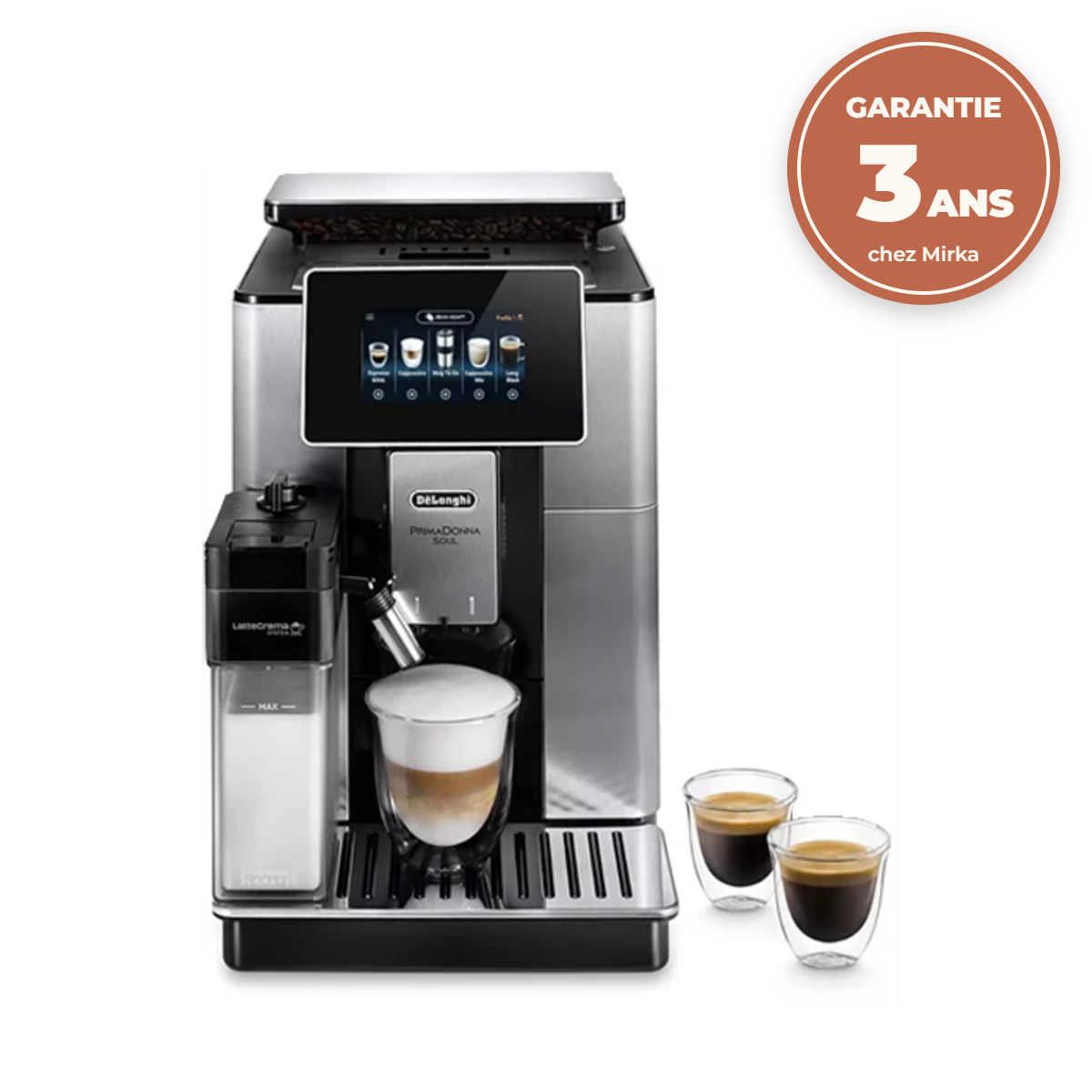 Delonghi PrimaDonna Soul ECAM610.75.MB - Garantie 3 ans chez Mirka